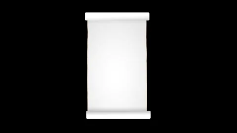 Blank Paper Scroll Unrolling Animation Template Stock Footage 339828231