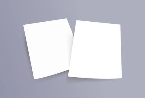 Blank Paper Set Mockup Template Poster Banner Business Brochure Flyer Product Stock Illustration