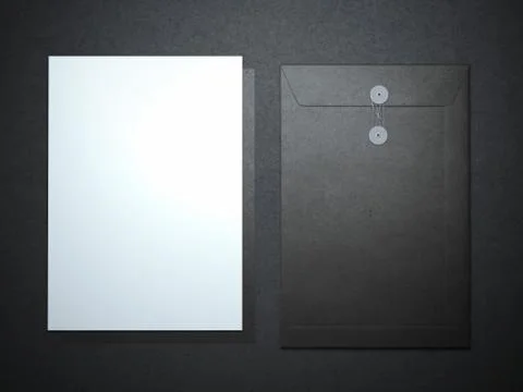 Blank paper sheet and folder Illustrazione stock