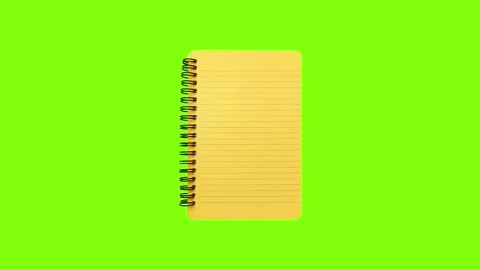 Blank paper sheet on vibrant green background. Stock Footage 340167049