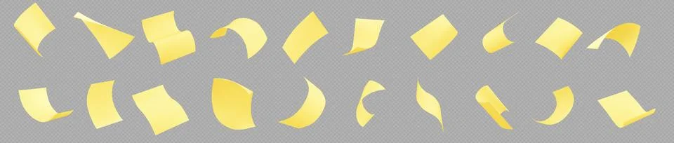 Blank paper sheets, document pages, notes fly Stock Illustration