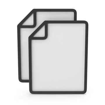 Blank paper sheets stacked icon Illustrazione stock