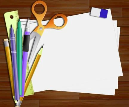 Blank Paper Showing Copyspace Notepad 3d Illustration Stock Illustration