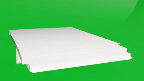 Blank Paper Stack with green background Stock Illustration