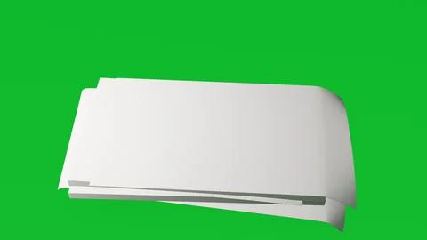 Blank Paper Stack with green background Stock Illustration