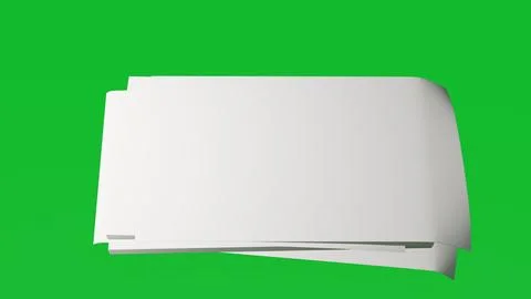 Blank Paper Stack with green background Stock Illustration