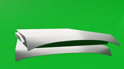 Blank Paper Stack with green background Stock Illustration