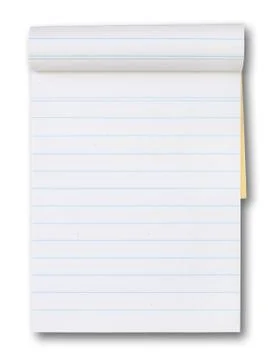 Blank paper tablet with a blue lines Stock Photos