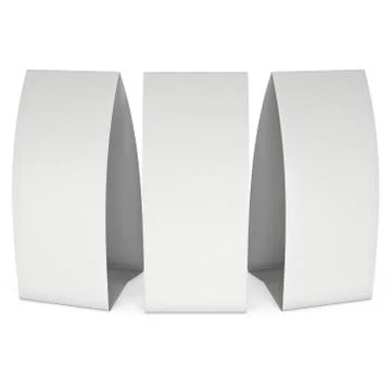 Blank paper tent card. 3d render. イラスト素材