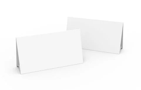 Blank paper tent template Stock Illustration