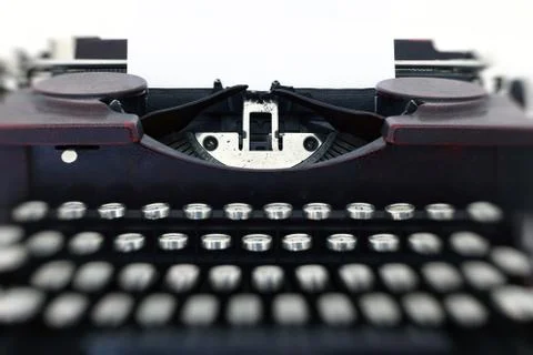 Blank paper in typewriter machine Stock Photos