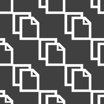 Blank paper web icon. flat design. Seamless pattern. 스톡 일러스트