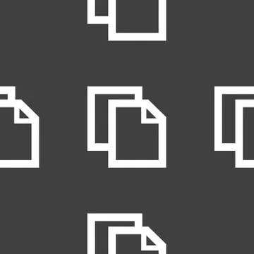 Blank paper web icon. flat design. Seamless pattern. 스톡 일러스트