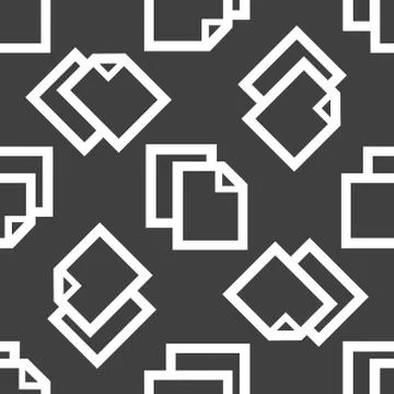 Blank paper web icon. flat design. Seamless pattern. 스톡 일러스트