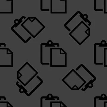 Blank paper web icon. flat design. Seamless pattern. 스톡 일러스트
