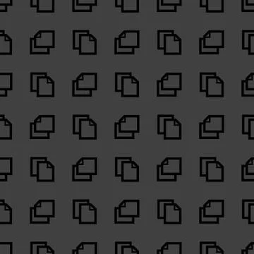 Blank paper web icon. flat design. Seamless pattern. Stock Illustration