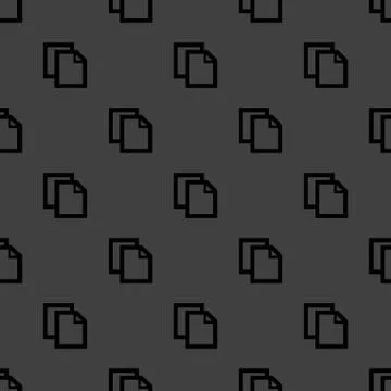 Blank paper web icon. flat design. Seamless pattern. Stock Illustration