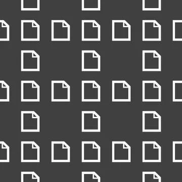 Blank paper web icon. flat design. Seamless pattern. Stock Illustration
