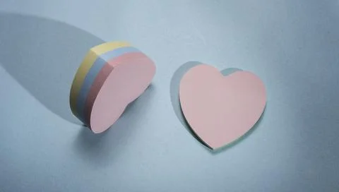 Blank papers with heart idea 写真素材