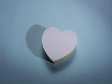 Blank papers with heart idea Stock Photos