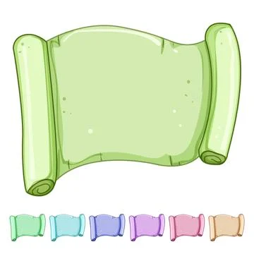 Blank papyrus parchment cartoon vector graphic Иллюстрация