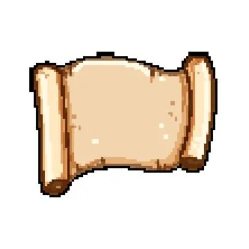 Blank papyrus parchment pixel art vector illustration 스톡 일러스트