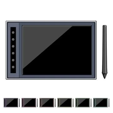 Blank pen display cartoon vector graphic Stock-Illustration