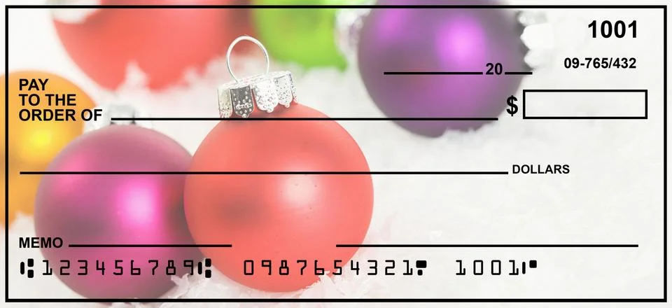 Blank personal check Stock Photos