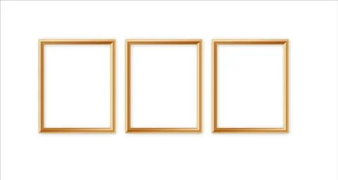Blank photo frame on the wall. design for modern interior vector illustration 스톡 일러스트