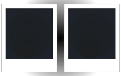 Blank photo frames two Stock Illustration