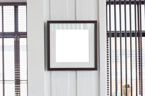 Blank photo frames on the wall for your design Фото