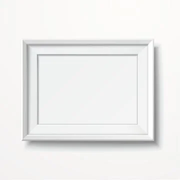 Blank picture frame isolated on white Stockillustratie