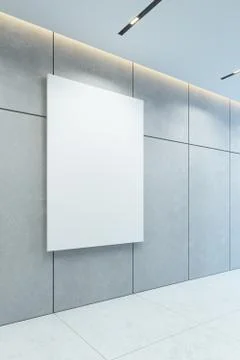 Blank picture frame on the wall, 3d rendering Illustrazione stock