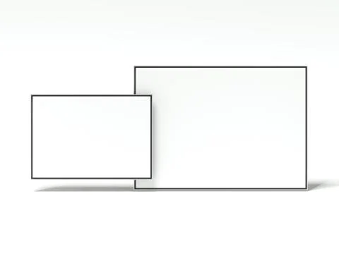 Blank picture frames. 3d rendering 스톡 사진