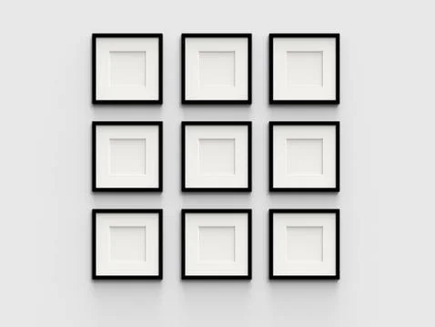 Blank picture frames Illustrazione stock