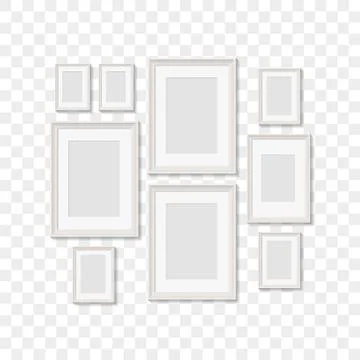 Blank picture frames for photographs. vector realisitc mockup. design template Stock Illustration