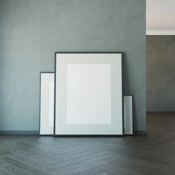 Blank picture on the wall Stock Illustration