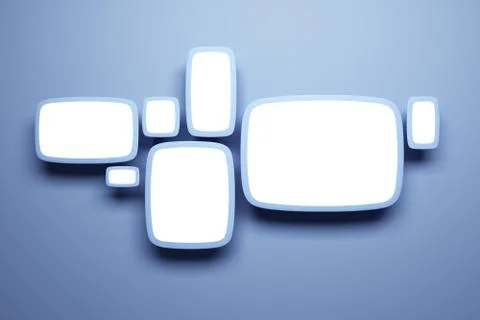Blank pictures on the wall Stock Illustration