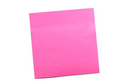 Blank pink sticky note Foto stock