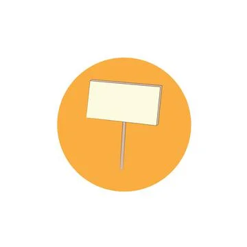 A blank Placard	 Stock Illustration