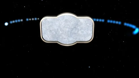 Blank Plaque/Sign with Particle Effects:  Looping Stock Footage 33371632