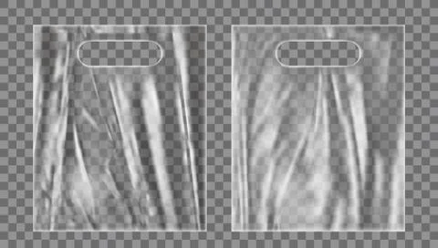 Blank Plastic Bag Mock Up. Empty Polyethylene Package 库存插图