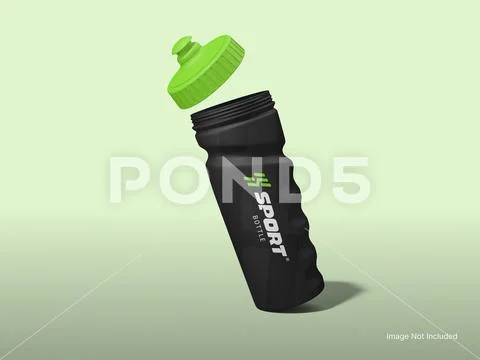 Blank Plastic Bottle Mockup 3D Water Bottle PSD Template