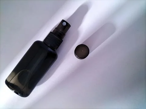 Blank plastic bottle with sprayer cap Stock Photos