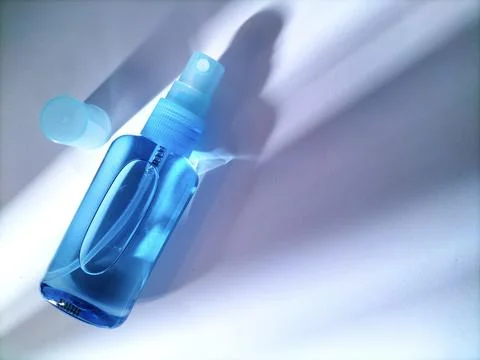 Blank plastic bottle with sprayer cap Foto stock