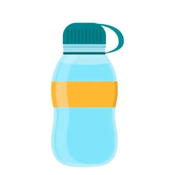 Blank plastic bottle for water vector illustration Stock Illustration