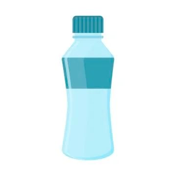 Blank plastic bottle for water vector illustration Stock Illustration