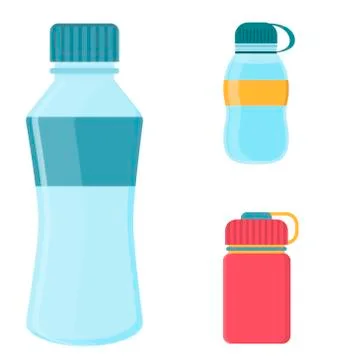 Blank plastic bottle for water vector illustration Stock-Illustration