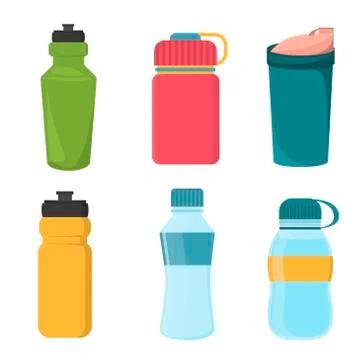 Blank plastic bottle for water vector illustration Stock Illustration