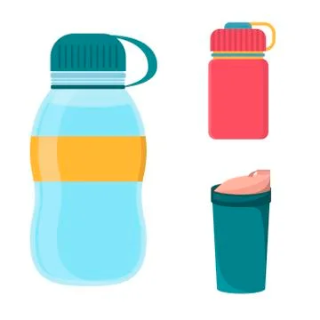 Blank plastic bottle for water vector illustration Stock Illustration